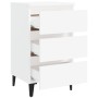 Mesita de noche con patas de metal blanco 40x35x69 cm de vidaXL, Mesitas de noche - Ref: Foro24-805905, Precio: 66,20 €, Desc...