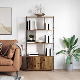 Estante de libros Madera envejecida 80 x 30 x 155,5 cm en Librerías y estanterías | Comprar online en Foru.es