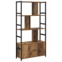 Estante de libros Madera envejecida 80 x 30 x 155,5 cm en Librerías y estanterías | Comprar online en Foru.es