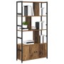 Estante de libros Madera envejecida 80 x 30 x 155,5 cm en Librerías y estanterías | Comprar online en Foru.es