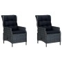 Juego de comedor para jardín 3 piezas gris oscuro de vidaXL, Conjuntos de jardín - Ref: Foro24-3067744, Precio: 614,33 €, Des...