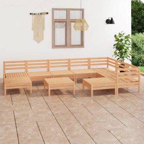 Juego de muebles de jardín 10 piezas madera maciza de pino de vidaXL, Conjuntos de jardín - Ref: Foro24-3083029, Precio: 459,...