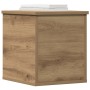 Caja de Almacenamiento Roble artesanal 30 x 35 x 35 cm en Baúles de almacenamiento | Comprar online en Foru.es