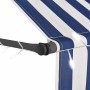 Toldo manual retráctil con LED azul y blanco 100 cm en Toldos | Comprar online en Foru.es