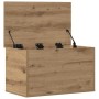 Caja de Almacenamiento Roble artesanal 60 x 35 x 35 cm en Baúles de almacenamiento | Comprar online en Foru.es