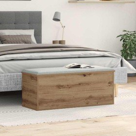 Caja de Almacenamiento Roble artesanal 90 x 35 x 35 cm en Baúles de almacenamiento | Comprar online en Foru.es