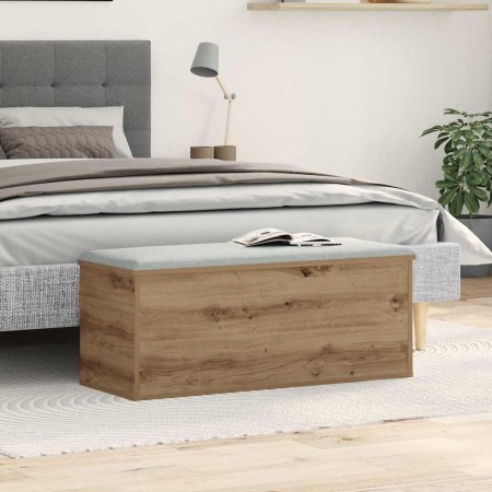 Caja de Almacenamiento Roble artesanal 90 x 35 x 35 cm en Baúles de almacenamiento | Comprar online en Foru.es