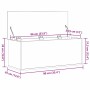 Caja de Almacenamiento Roble artesanal 90 x 35 x 35 cm en Baúles de almacenamiento | Comprar online en Foru.es