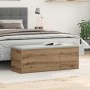 Caja de Almacenamiento Roble artesanal 102 x 35 x 35 cm en Baúles de almacenamiento | Comprar online en Foru.es