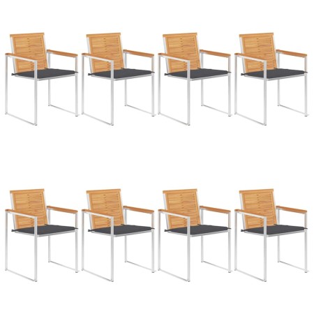 Sillas de jardín y cojines 8 unidades madera maciza de acacia en Sillas de jardín | Comprar online en Foru.es