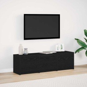 Unidades de TV con cajón Roble Negro 140 x 34 x 40 cm en Muebles TV | Comprar online en Foru.es