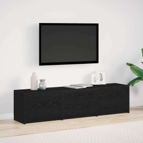 Unidades de TV con cajón Roble Negro 162,5 x 34 x 40 cm en Muebles TV | Comprar online en Foru.es