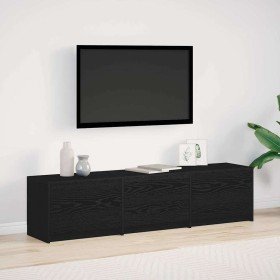 Unidades de TV con cajón Roble Negro 162,5 x 34 x 40 cm en Muebles TV | Comprar online en Foru.es