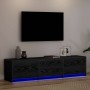 Unidades de TV con cajón Roble Negro 162,5 x 34 x 40 cm en Muebles TV | Comprar online en Foru.es