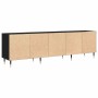 Mueble de TV Roble Negro 150 x 30 x 45 cm Madera de ingeniería en Muebles TV | Comprar online en Foru.es