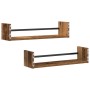 Estante de pared 2 pcs Madera vieja 60 x 16 x 14 cm en Estanterías | Comprar online en Foru.es