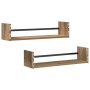 Estante de pared 2 pcs Roble artesanal 60 x 16 x 14 cm en Estanterías | Comprar online en Foru.es