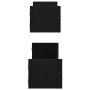 Estante de pared 2 pcs Roble Negro 60 x 16 x 14 cm en Estanterías | Comprar online en Foru.es