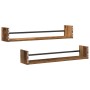 Estante de pared 2 pcs Madera vieja 80 x 16 x 14 cm en Estanterías | Comprar online en Foru.es