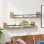 Estante de pared 2 pcs Roble artesanal 80 x 16 x 14 cm en Estanterías | Comprar online en Foru.es