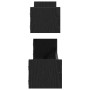 Estante de pared 2 pcs Roble Negro 80 x 16 x 14 cm en Estanterías | Comprar online en Foru.es