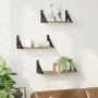 Estante de pared Montaje en la pared 3 pcs Roble Humo en Estanterías | Comprar online en Foru.es