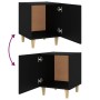 Mesita de noche madera contrachapada negra de vidaXL, Mesitas de noche - Ref: Foro24-812044, Precio: 42,00 €, Descuento: %