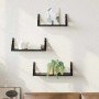 Estante de pared Montaje en la pared 3 pcs Roble Negro en Estanterías | Comprar online en Foru.es
