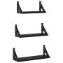 Estante de pared Montaje en la pared 3 pcs Roble Negro en Estanterías | Comprar online en Foru.es