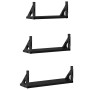 Estante de pared Montaje en la pared 3 pcs Roble Negro en Estanterías | Comprar online en Foru.es