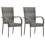 Juego de comedor para jardín 3 piezas gris de vidaXL, Conjuntos de jardín - Ref: Foro24-3067691, Precio: 215,57 €, Descuento: %