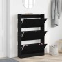 Armario Zapatero con estante Roble Negro 80 x 21 x 125,5 cm en Zapateros y organizadores de calzado | Comprar online en Foru.es