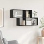Estante de pared con estante Montaje en la pared Negro Madera en Estanterías | Comprar online en Foru.es