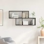 Estante de pared con estante Montaje en la pared Negro Madera en Estanterías | Comprar online en Foru.es