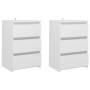 Mesitas de noche 2 uds madera contrachapada blanco 40x35x62,5cm de vidaXL, Mesitas de noche - Ref: Foro24-806212, Precio: 105...