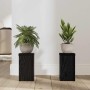 Soporte de plantas 2 pcs Roble Negro 10 x 10 x 18 cm en Soportes para macetas | Comprar online en Foru.es