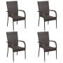 Juego de comedor para jardín 5 piezas marrón de vidaXL, Conjuntos de jardín - Ref: Foro24-3067692, Precio: 308,76 €, Descuent...