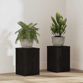 Soporte de plantas 2 pcs Roble Negro 20 x 20 x 30 cm en Soportes para macetas | Comprar online en Foru.es