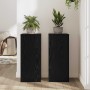 Soporte de plantas 2 pcs Roble Negro 30 x 30 x 70 cm en Soportes para macetas | Comprar online en Foru.es