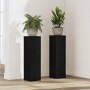 Soporte de plantas 2 pcs Roble Negro 17 x 17 x 60 cm en Soportes para macetas | Comprar online en Foru.es
