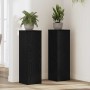 Soporte de plantas 2 pcs Roble Negro 25 x 25 x 80 cm en Soportes para macetas | Comprar online en Foru.es