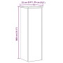 Soporte de plantas 2 pcs Roble Negro 25 x 25 x 80 cm en Soportes para macetas | Comprar online en Foru.es