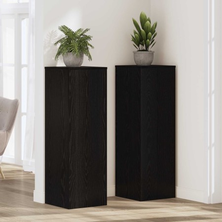 Soporte de plantas Roble Negro 33 x 33 x 100 cm en Soportes para macetas | Comprar online en Foru.es
