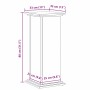 Soporte de plantas Roble Negro 33 x 33 x 80 cm en Soportes para macetas | Comprar online en Foru.es