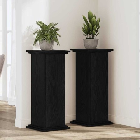 Soporte de plantas Roble Negro 33 x 33 x 100 cm en Soportes para macetas | Comprar online en Foru.es