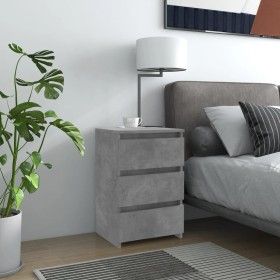 Mesitas de noche 2 uds contrachapada gris hormigón 40x35x62,5cm de vidaXL, Mesitas de noche - Ref: Foro24-806220, Precio: 84,...
