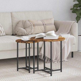 Conjunto de mesas auxiliares 2 pcs Roble Ahumado y Negro en Mesas auxiliares | Comprar online en Foru.es