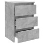 Mesitas de noche 2 uds contrachapada gris hormigón 40x35x62,5cm de vidaXL, Mesitas de noche - Ref: Foro24-806220, Precio: 84,...