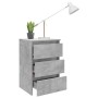 Mesitas de noche 2 uds contrachapada gris hormigón 40x35x62,5cm de vidaXL, Mesitas de noche - Ref: Foro24-806220, Precio: 84,...