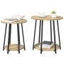 Conjunto de mesas auxiliares 2 pcs Roble Sonoma y Negro en Mesas auxiliares | Comprar online en Foru.es